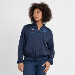 MLB Chicago White Sox Nike Women's Rewind Splice Half-Zip Semi-Cropped Bubble Hem Sweatshirt