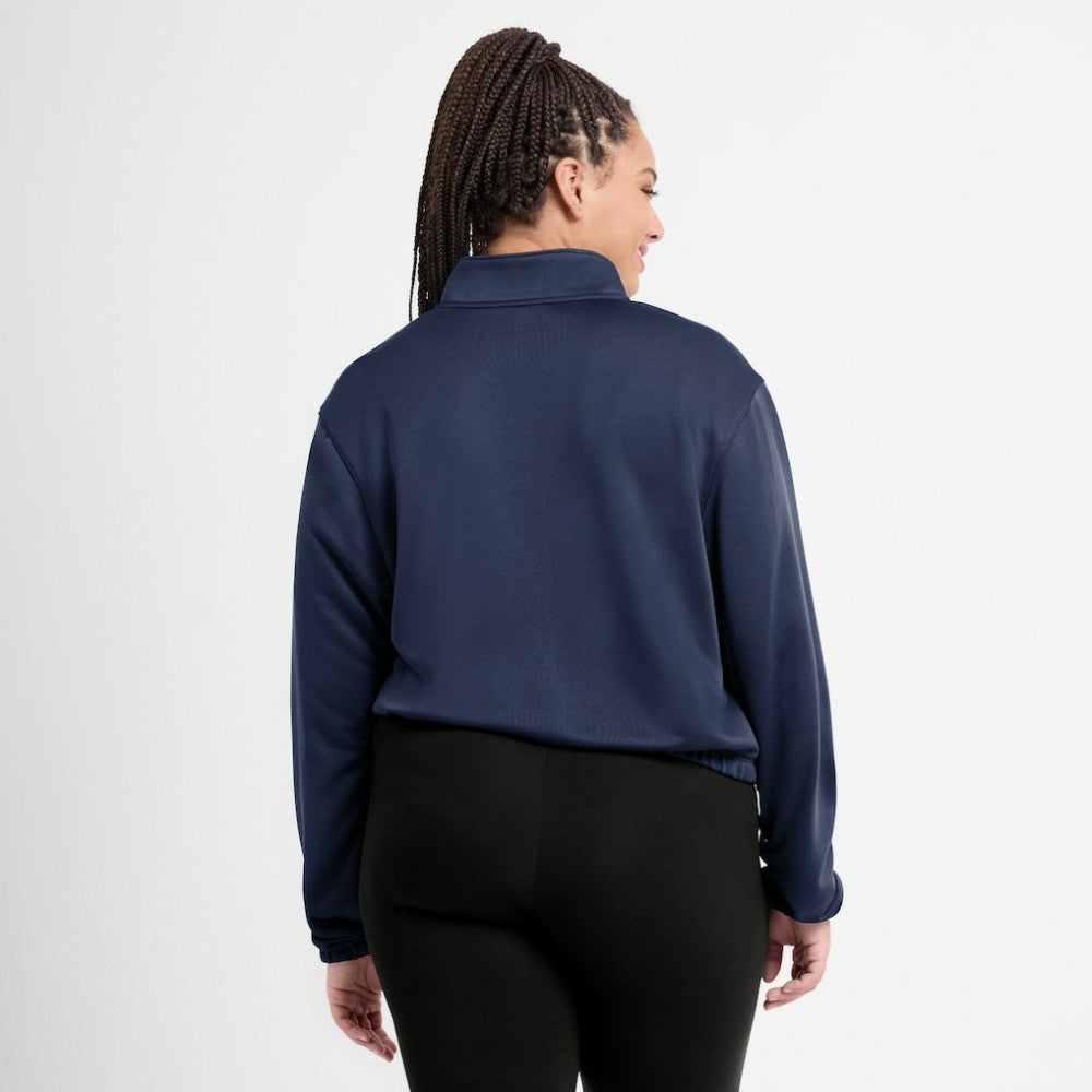 MLB Chicago White Sox Nike Women's Rewind Splice Half-Zip Semi-Cropped Bubble Hem Sweatshirt