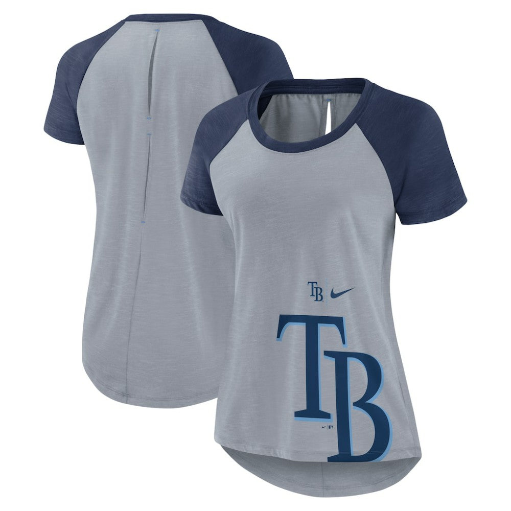 MLB Tampa Bay Rays Nike Women's Summer Breeze Raglan Fashion T-Shirt