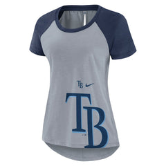 MLB Tampa Bay Rays Nike Women's Summer Breeze Raglan Fashion T-Shirt