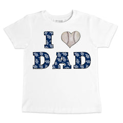 MLB Tampa Bay Rays Tiny Turnip Youth I Love Dad T-Shirt