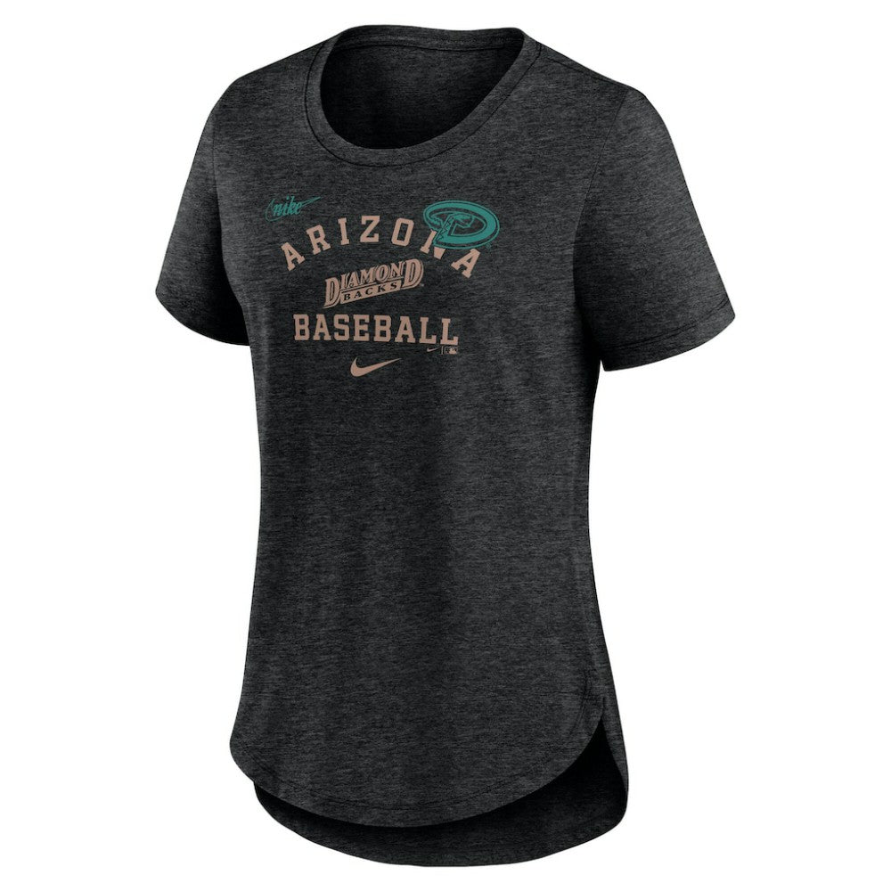 MLB Arizona Diamondbacks Nike Women's Rewind Arch Mix Tri-Blend T-Shirt