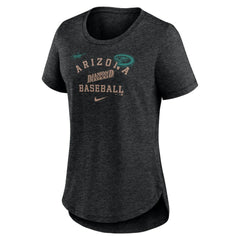 MLB Arizona Diamondbacks Nike Women's Rewind Arch Mix Tri-Blend T-Shirt