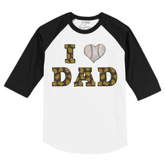 MLB San Diego Padres Tiny Turnip Youth I Love Dad 3/4-Sleeve Raglan T-Shirt