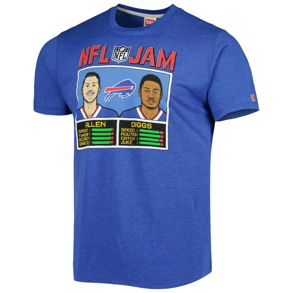 Josh Allen & Stefon Diggs  Homage Unisex NFL Jam Tri-Blend T-Shirt - Buffalo Bills