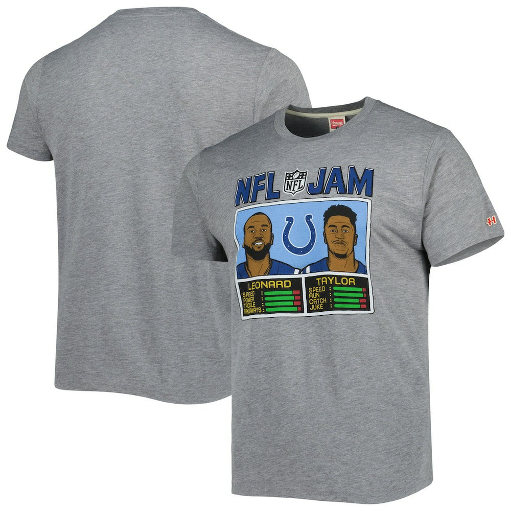 Jonathan Taylor & Shaquille Leonard  Homage Unisex NFL Jam Tri-Blend T-Shirt - Indianapolis Colts