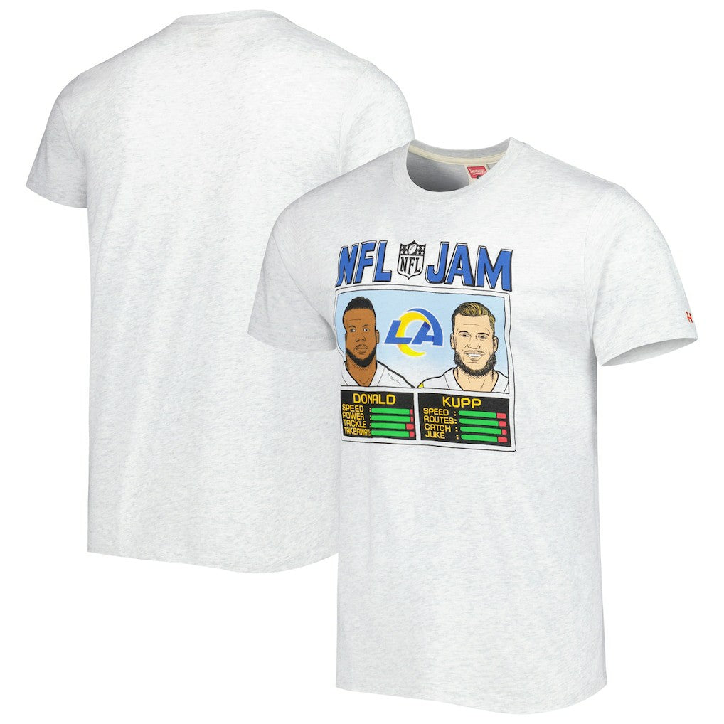 Aaron Donald & Cooper Kupp  Homage Unisex NFL Jam Tri-Blend T-Shirt - Los Angeles Rams