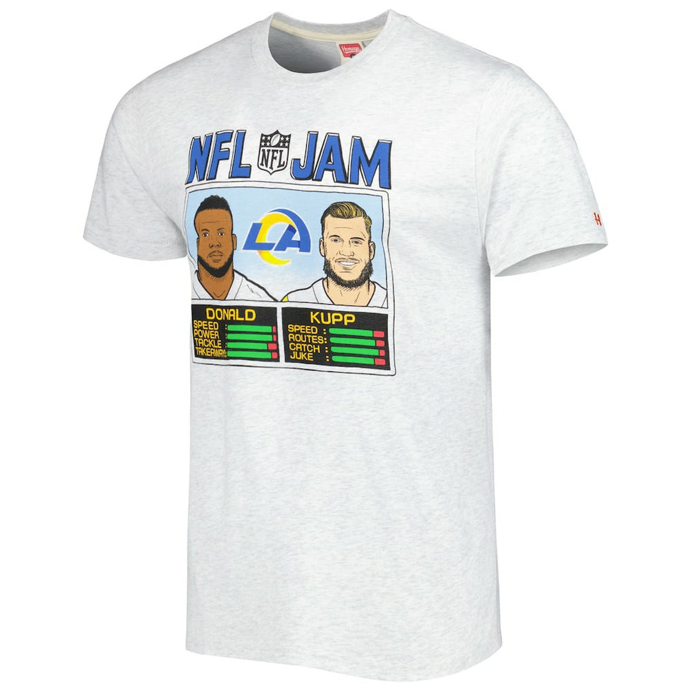 Aaron Donald & Cooper Kupp  Homage Unisex NFL Jam Tri-Blend T-Shirt - Los Angeles Rams