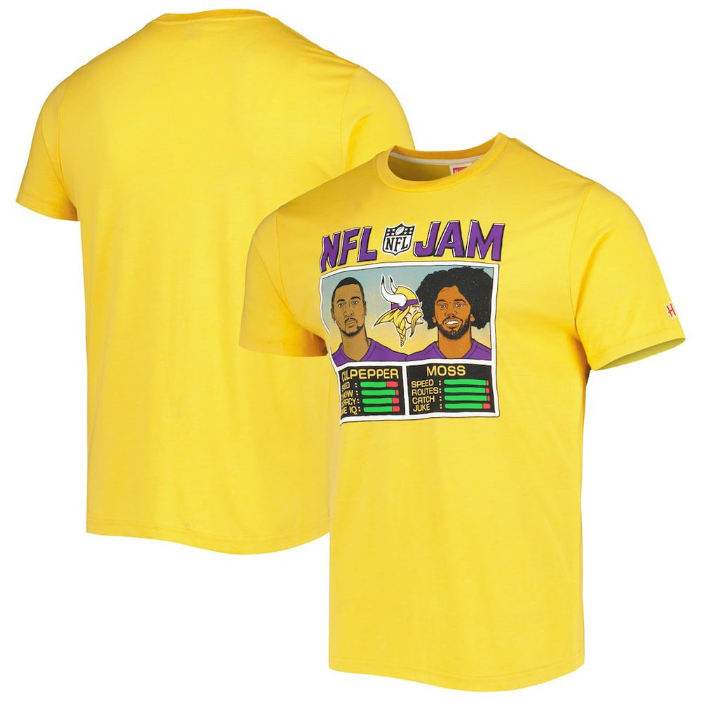 Randy Moss & Daunte Culpepper  Homage Unisex NFL Jam Retired Tri-Blend T-Shirt - Minnesota Vikings