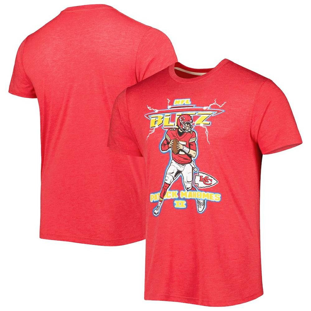 Patrick Mahomes  Homage Unisex NFL Blitz Player Tri-Blend T-Shirt - Kansas City Chiefs