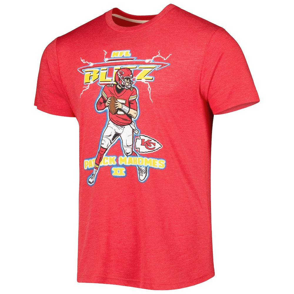 Patrick Mahomes  Homage Unisex NFL Blitz Player Tri-Blend T-Shirt - Kansas City Chiefs