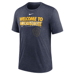 MLB Milwaukee Brewers Nike Home Spin Tri-Blend T-Shirt