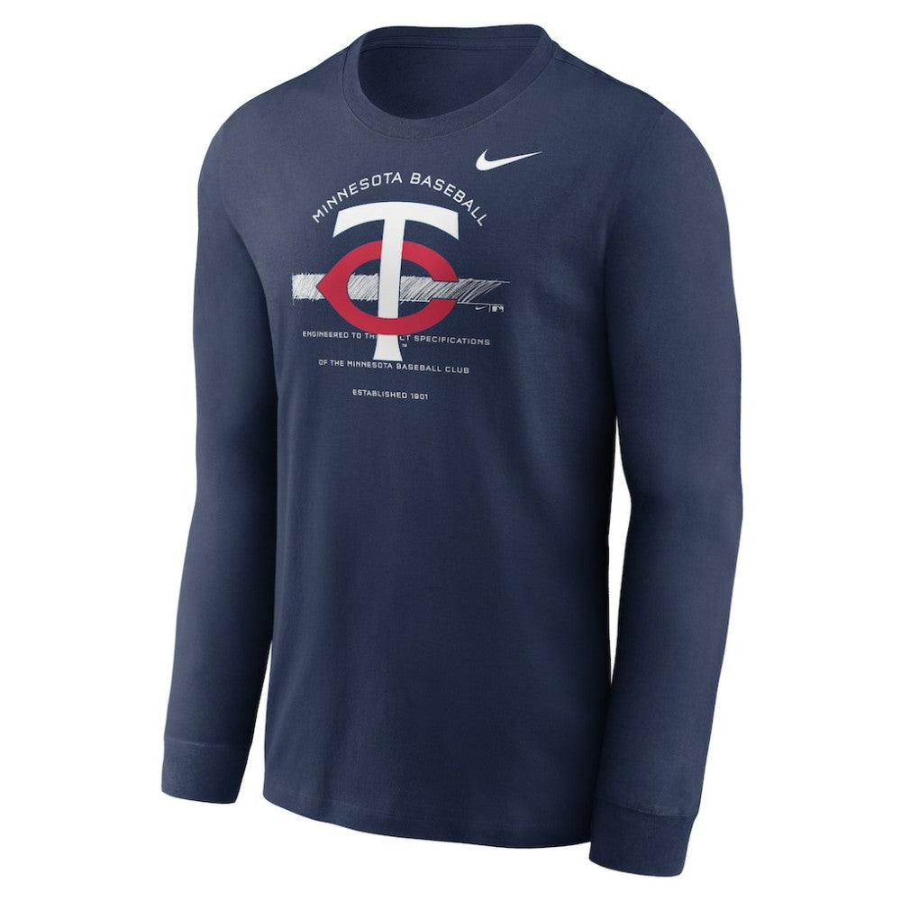 MLB Minnesota Twins Nike Over Arch Performance Long Sleeve T-Shirt
