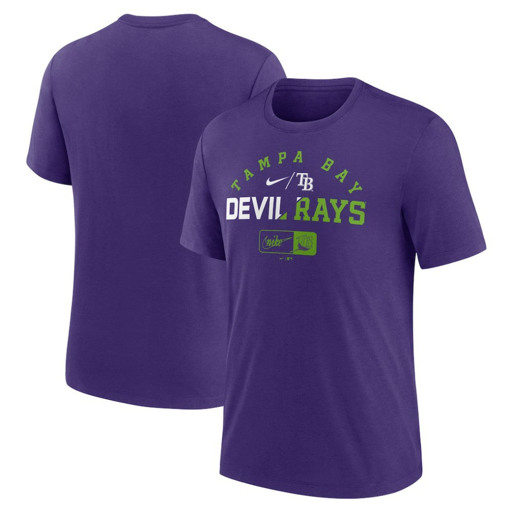 MLB Tampa Bay Rays Nike Rewind Review Slash Tri-Blend T-Shirt