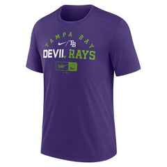 MLB Tampa Bay Rays Nike Rewind Review Slash Tri-Blend T-Shirt
