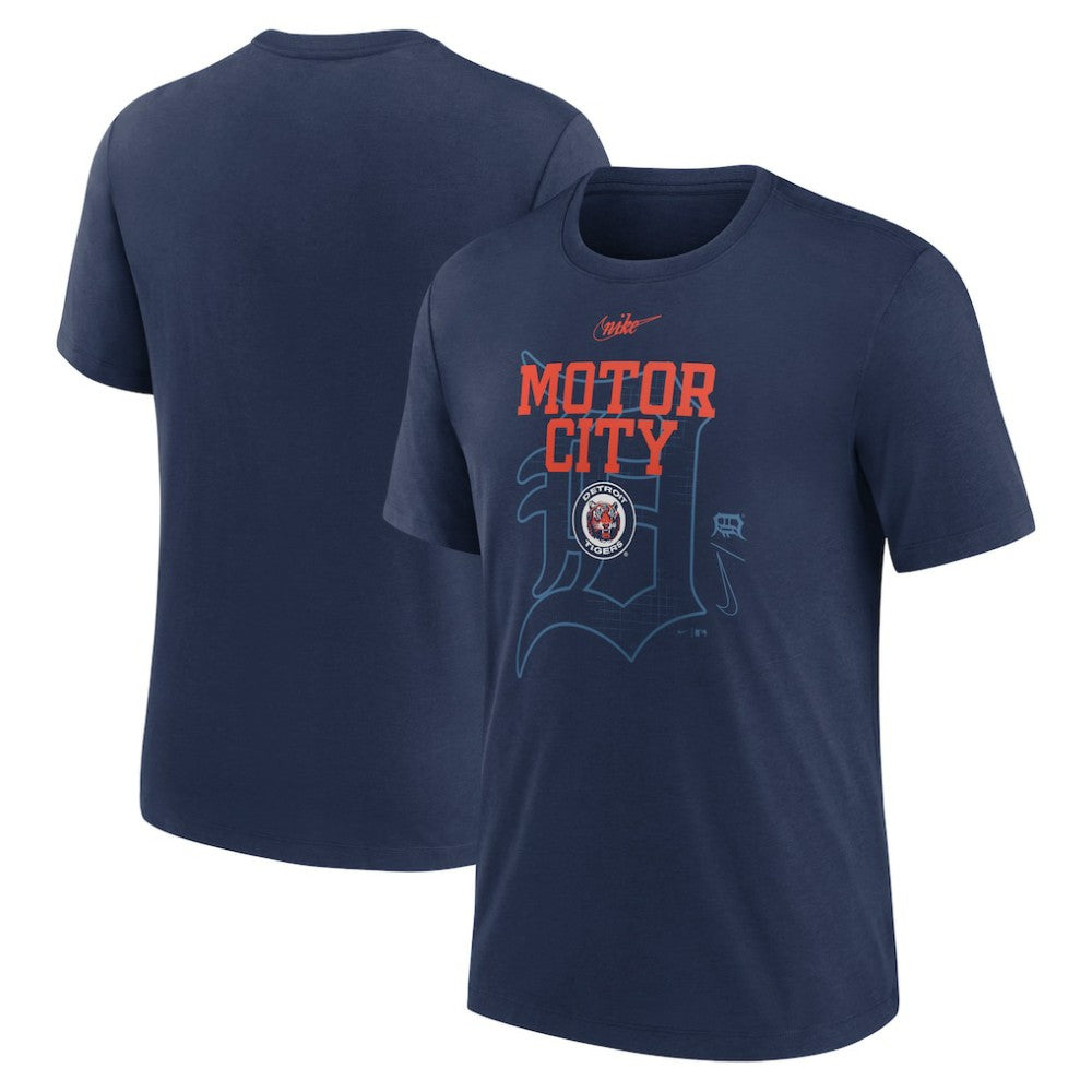 MLB Detroit Tigers Nike Rewind Retro Tri-Blend T-Shirt