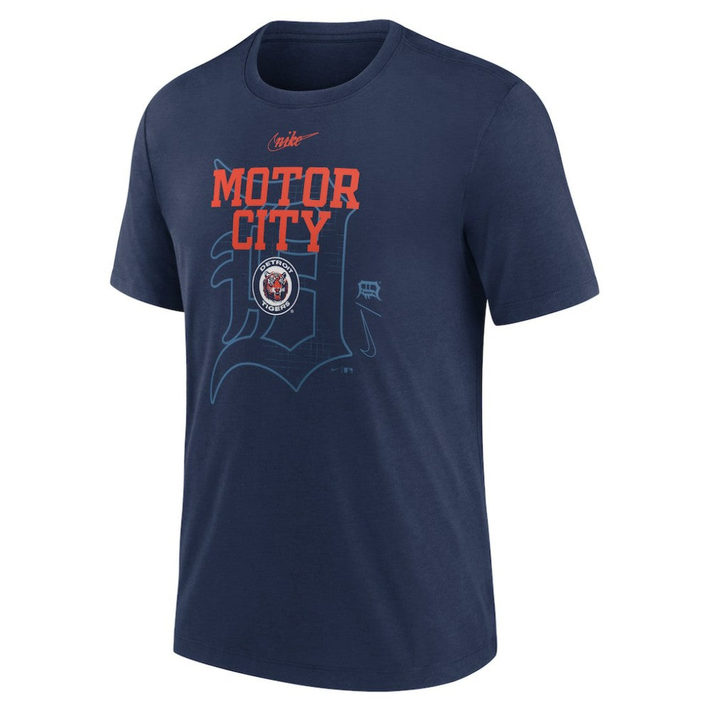 MLB Detroit Tigers Nike Rewind Retro Tri-Blend T-Shirt