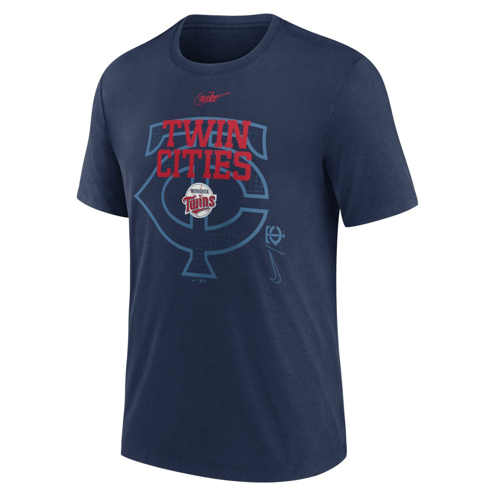 MLB Minnesota Twins Nike Rewind Retro Tri-Blend T-Shirt