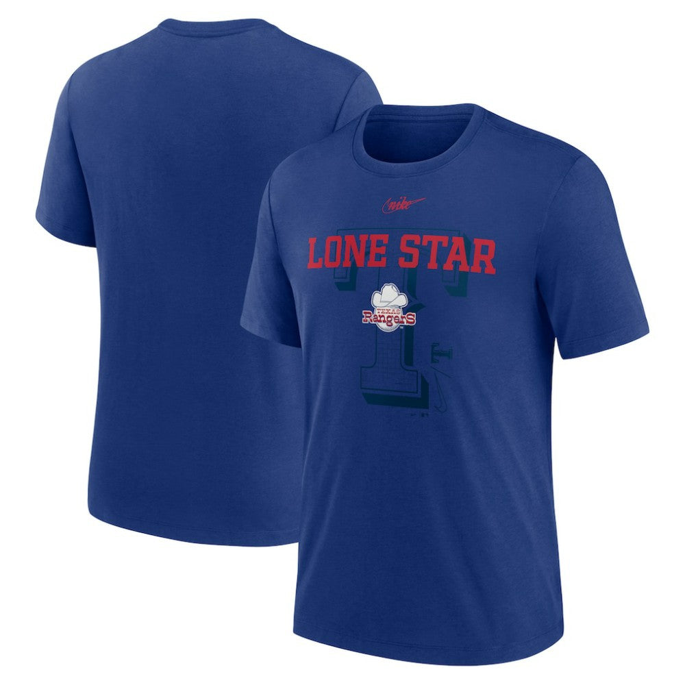 MLB Texas Rangers Nike Rewind Retro Tri-Blend T-Shirt