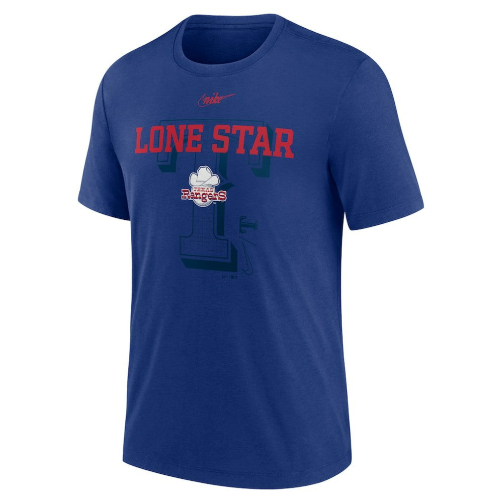 MLB Texas Rangers Nike Rewind Retro Tri-Blend T-Shirt