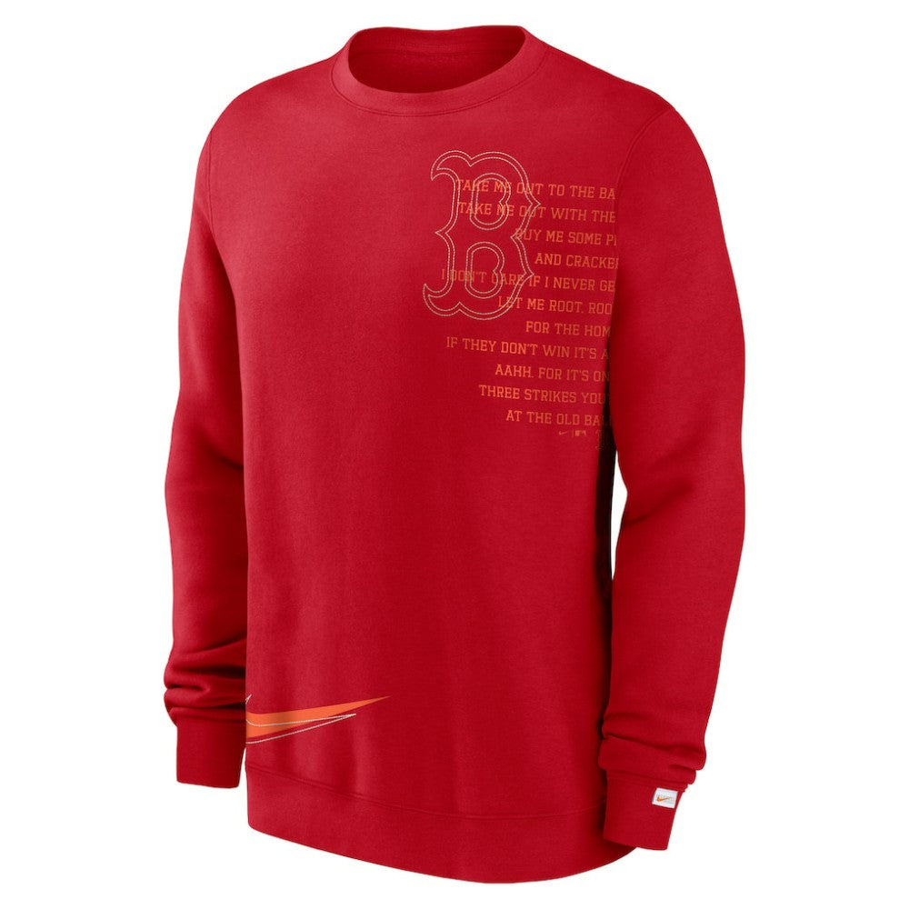 MLB Boston Red Sox Nike Statement Ball Game Fleece Pullover Sweatshirt