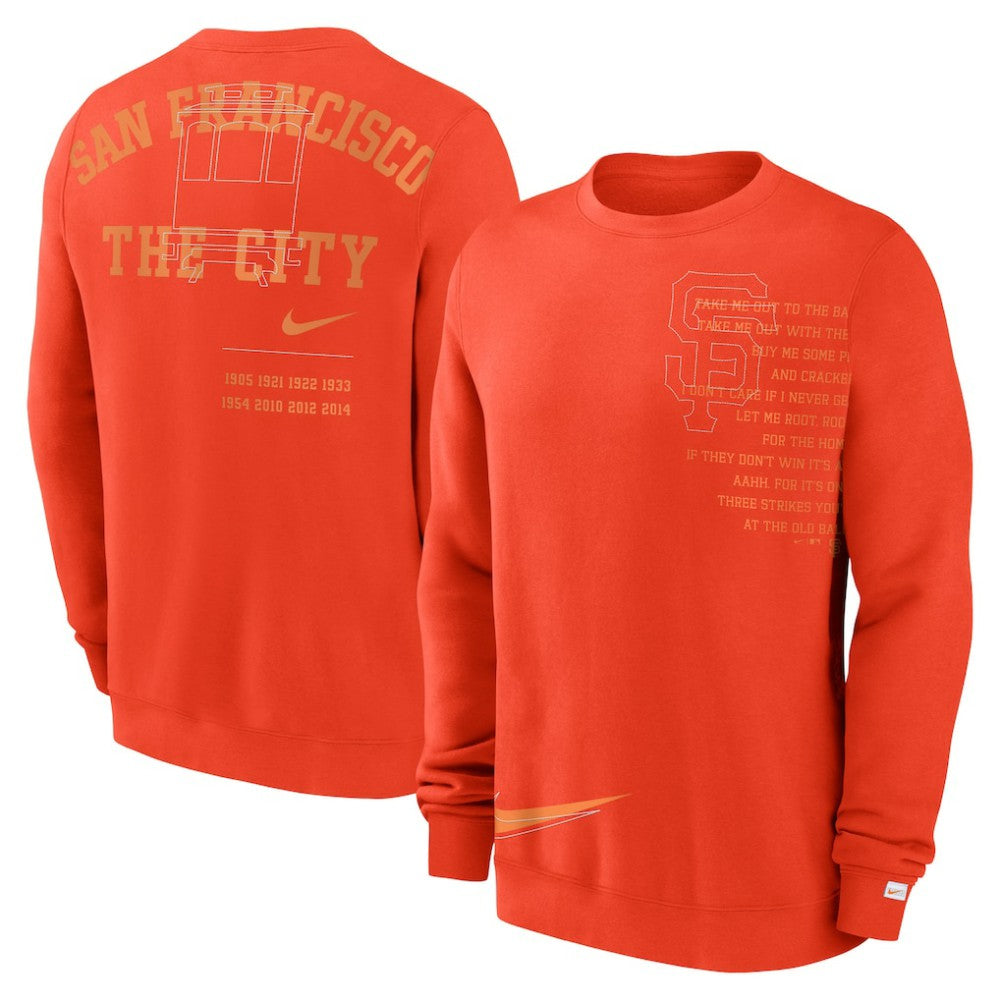 MLB San Francisco Giants Nike Statement Ball Game Fleece Pullover Sweatshirt