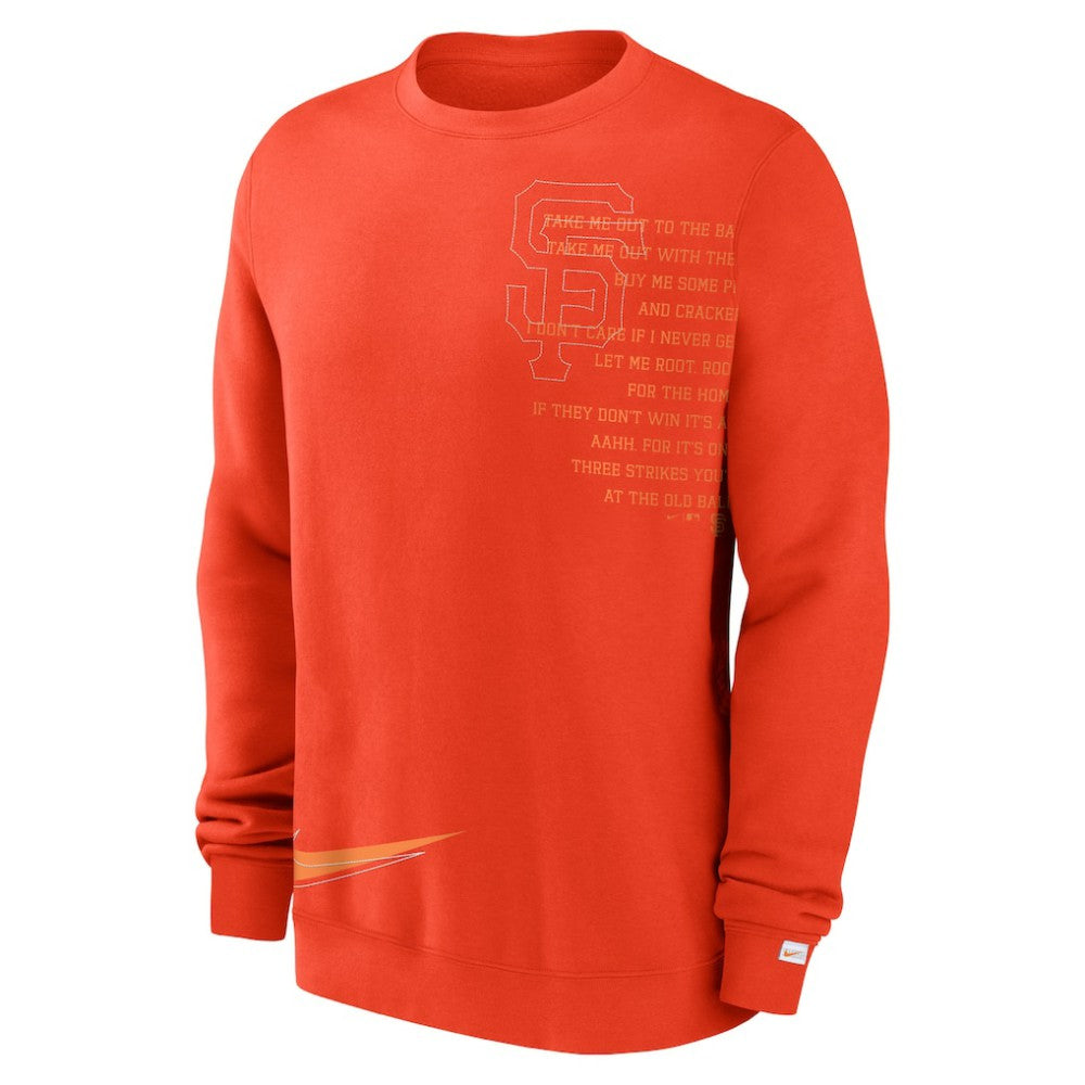 MLB San Francisco Giants Nike Statement Ball Game Fleece Pullover Sweatshirt