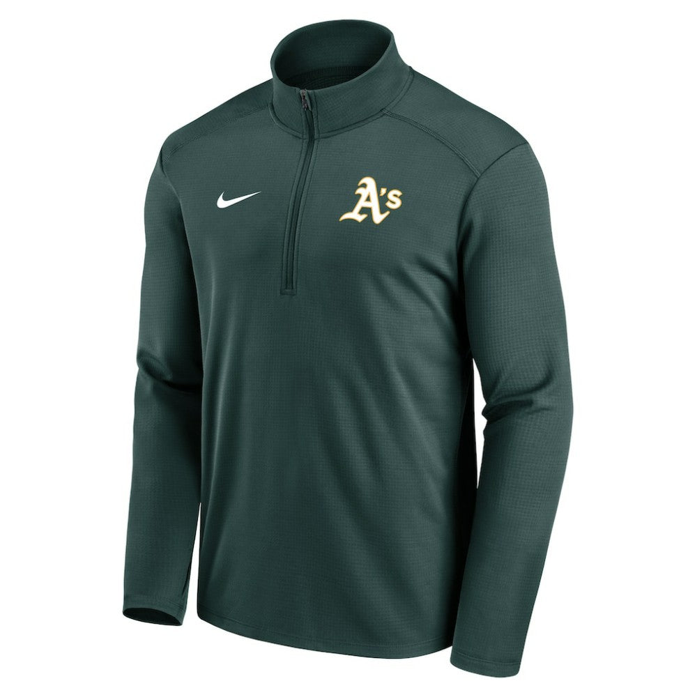 MLB Athletics Nike Agility Pacer Performance Half-Zip Top