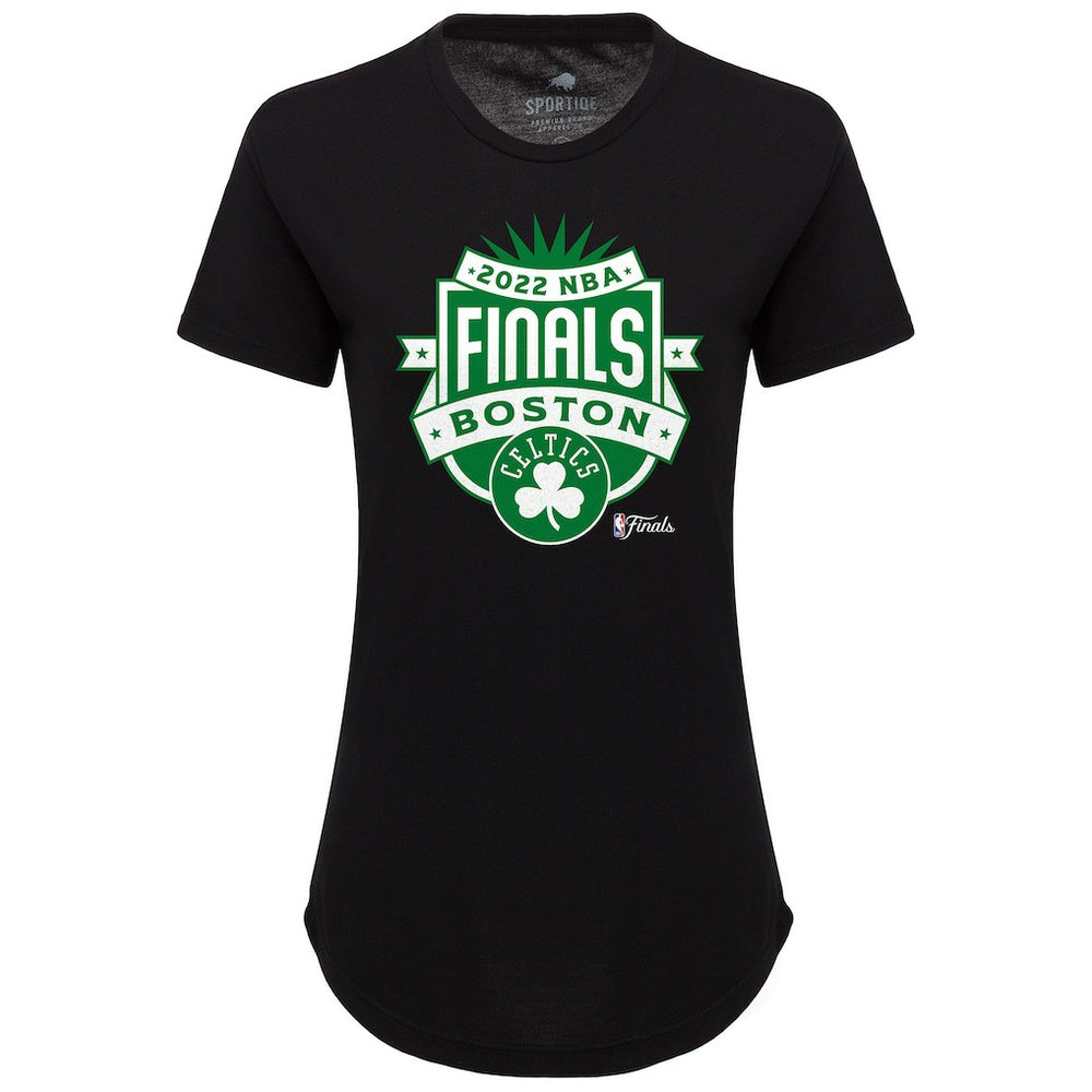 NBA Boston Celtics Sportiqe Women's 2022 NBA Finals Crest Phoebe T-Shirt
