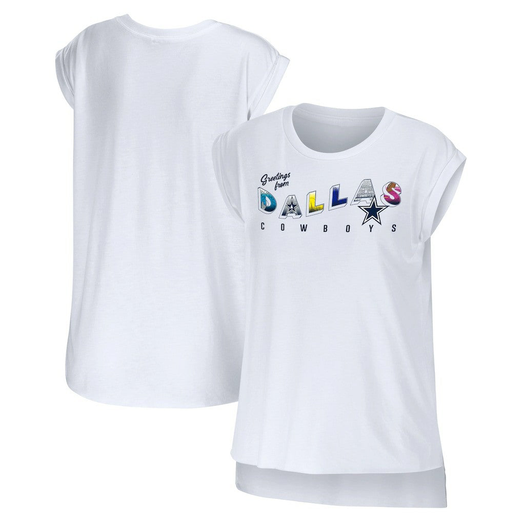 WEAR by Erin Andrews Women's Greetings From Muscle T-Shirt - Dallas Cowboys