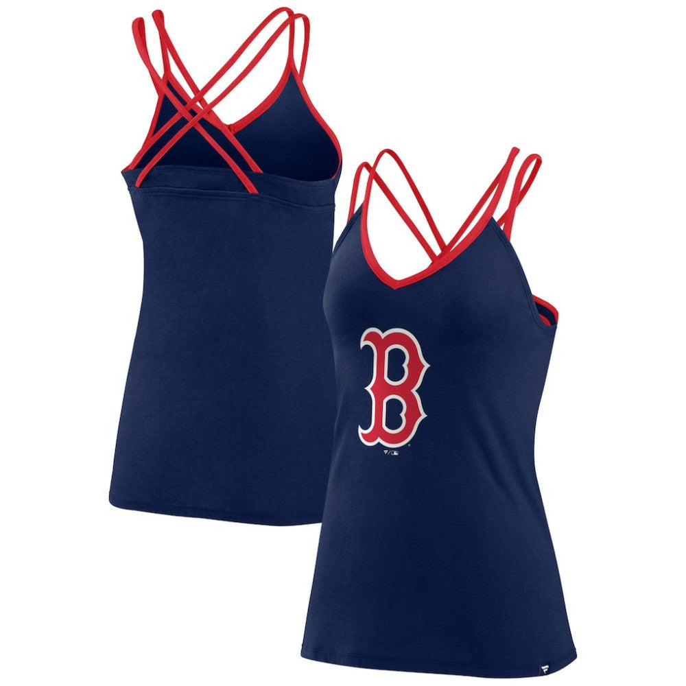 MLB Boston Red Sox Fanatics Women's Barrel It Up Cross Back V-Neck Tank Top