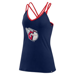 MLB Cleveland Guardians Fanatics Women's Barrel It Up Cross Back V-Neck Tank Top