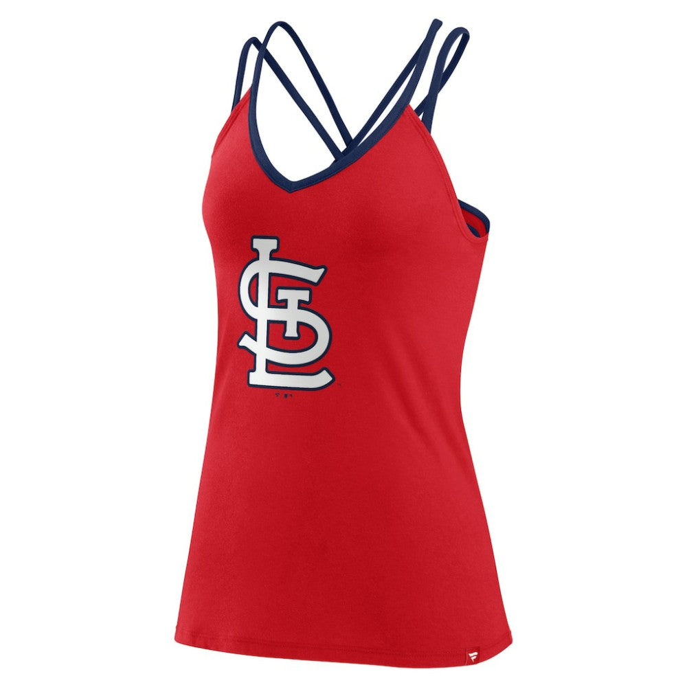 MLB St. Louis Cardinals Fanatics Women's Barrel It Up Cross Back V-Neck Tank Top