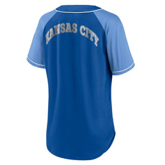 MLB Kansas City Royals Fanatics Women's Ultimate Style Raglan V-Neck T-Shirt