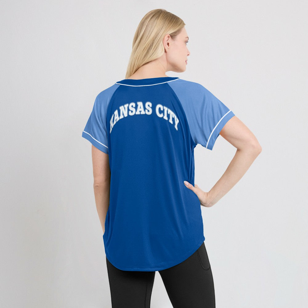 MLB Kansas City Royals Fanatics Women's Ultimate Style Raglan V-Neck T-Shirt