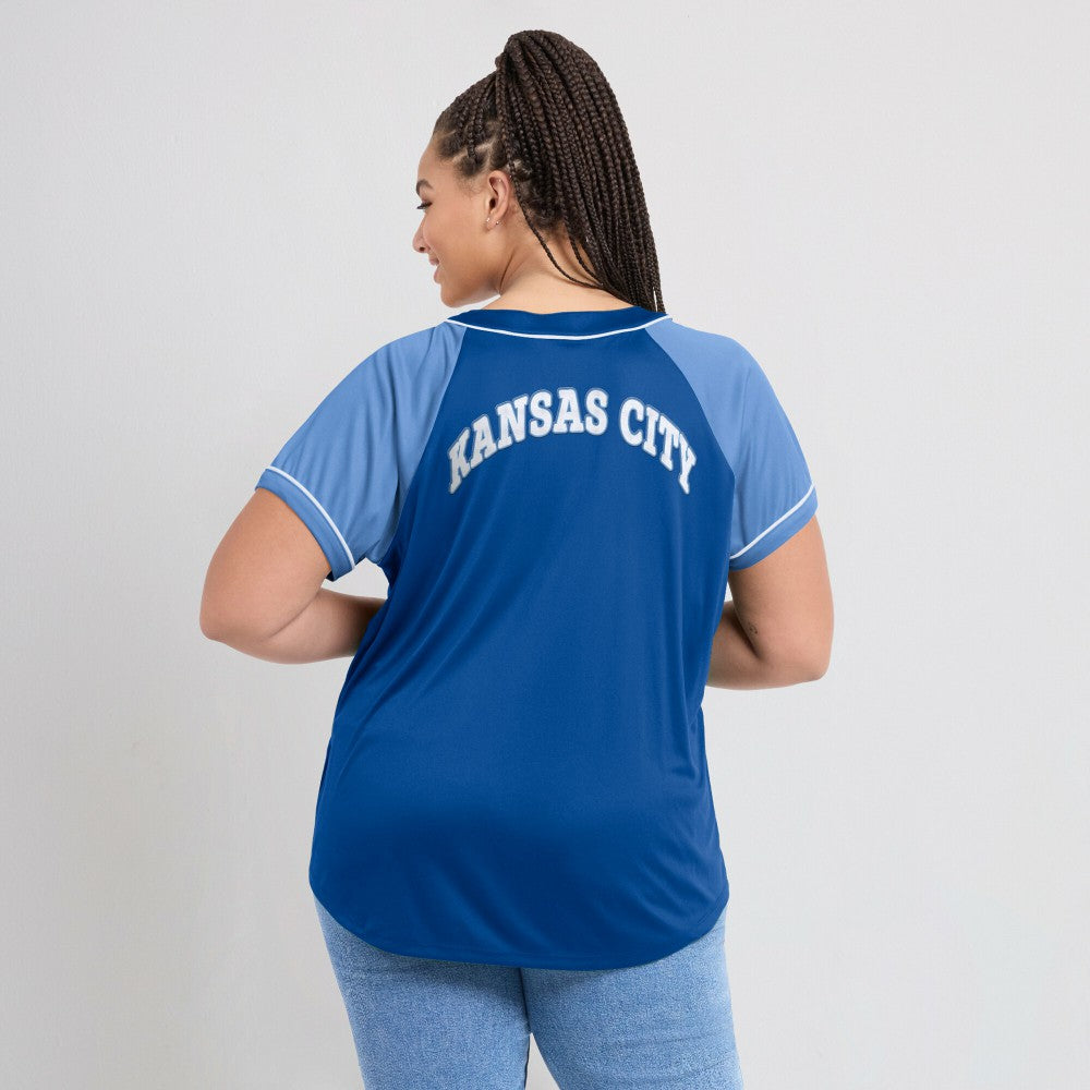 MLB Kansas City Royals Fanatics Women's Ultimate Style Raglan V-Neck T-Shirt