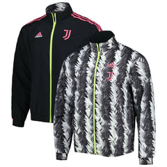 Juventus 2022/23 On-Field Team Logo Anthem Reversible Full-Zip Jacket - Adidas Black