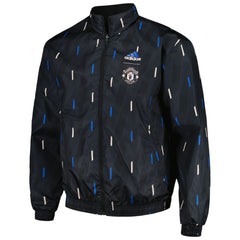 Manchester United 2022/23 On-Field Team Logo Anthem Reversible Full-Zip Jacket - Adidas Black