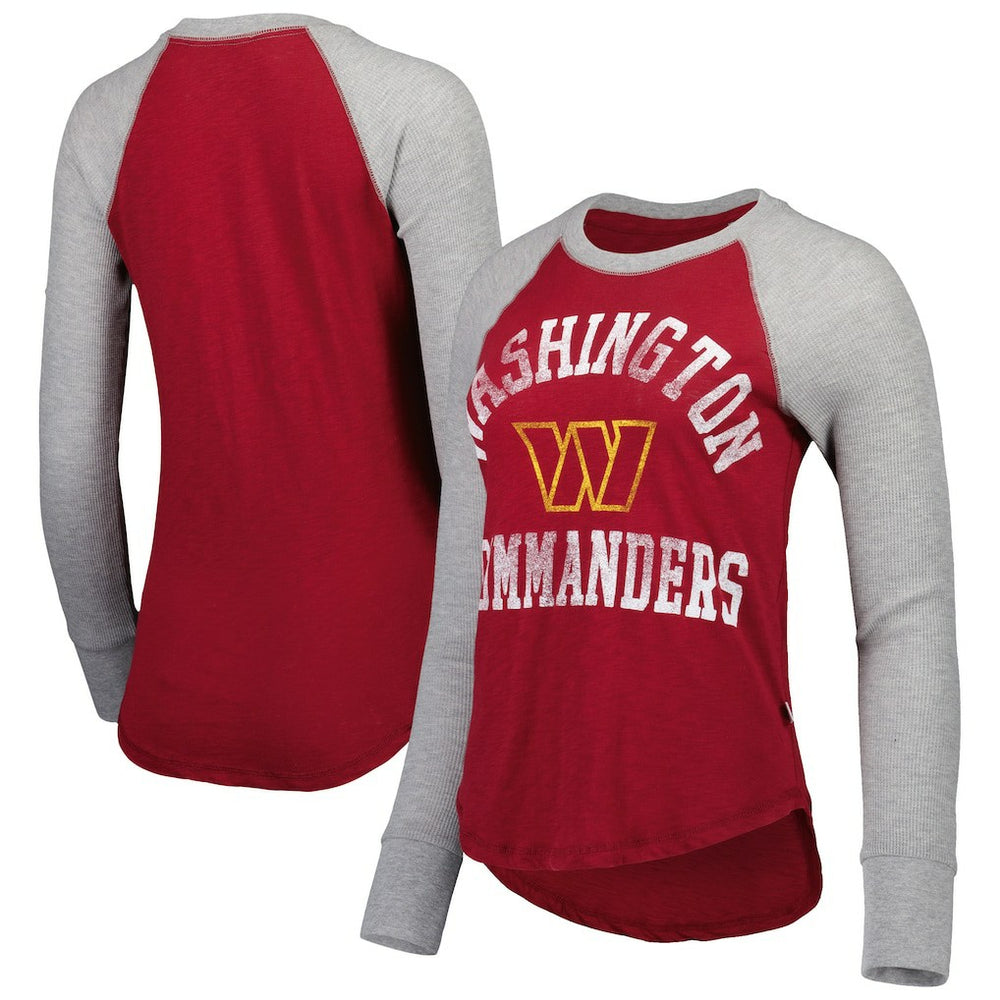 Touch Women's Waffle Raglan Lightweight Long Sleeve T-Shirt - Washington Commanders