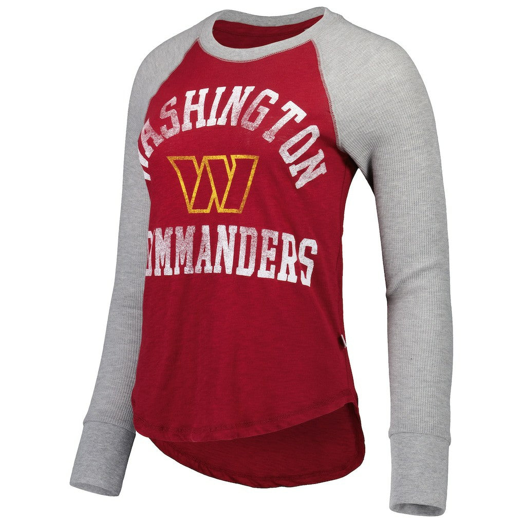 Touch Women's Waffle Raglan Lightweight Long Sleeve T-Shirt - Washington Commanders