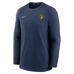 MLB Milwaukee Brewers Nike Authentic Collection Logo Performance Long Sleeve T-Shirt
