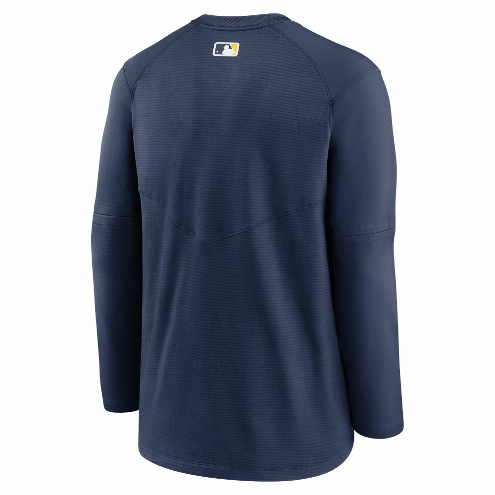MLB Milwaukee Brewers Nike Authentic Collection Logo Performance Long Sleeve T-Shirt
