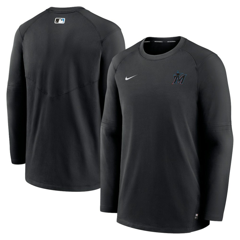 MLB Miami Marlins Nike Authentic Collection Logo Performance Long Sleeve T-Shirt