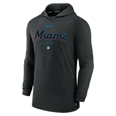 MLB Miami Marlins Nike Authentic Collection Lightweight Dri-FIT Hooded Pullover