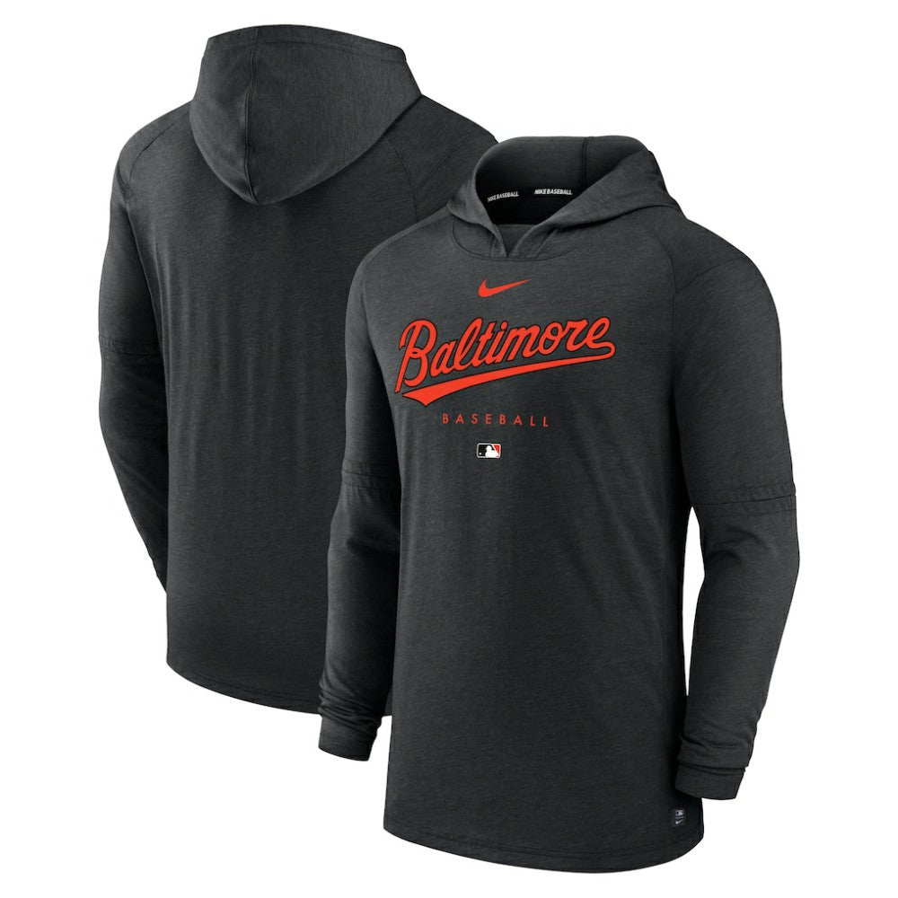 MLB Baltimore Orioles Nike Authentic Collection Lightweight Dri-FIT Hooded Pullover