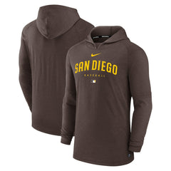MLB San Diego Padres Nike Authentic Collection Lightweight Dri-FIT Hooded Pullover