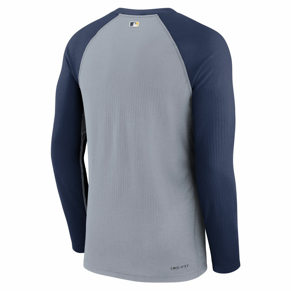 MLB Milwaukee Brewers Nike Authentic Collection Game Raglan Performance Long Sleeve T-Shirt