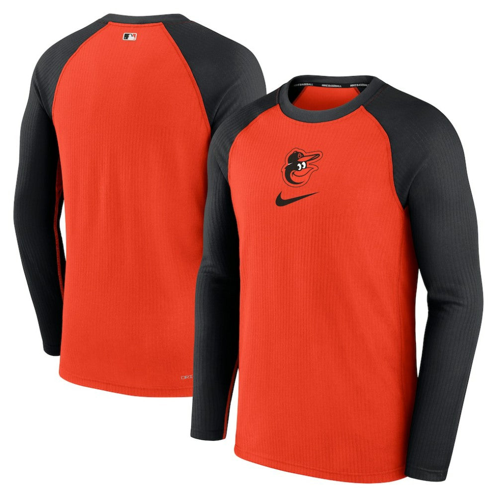 MLB Baltimore Orioles Nike Authentic Collection Game Raglan Performance Long Sleeve T-Shirt
