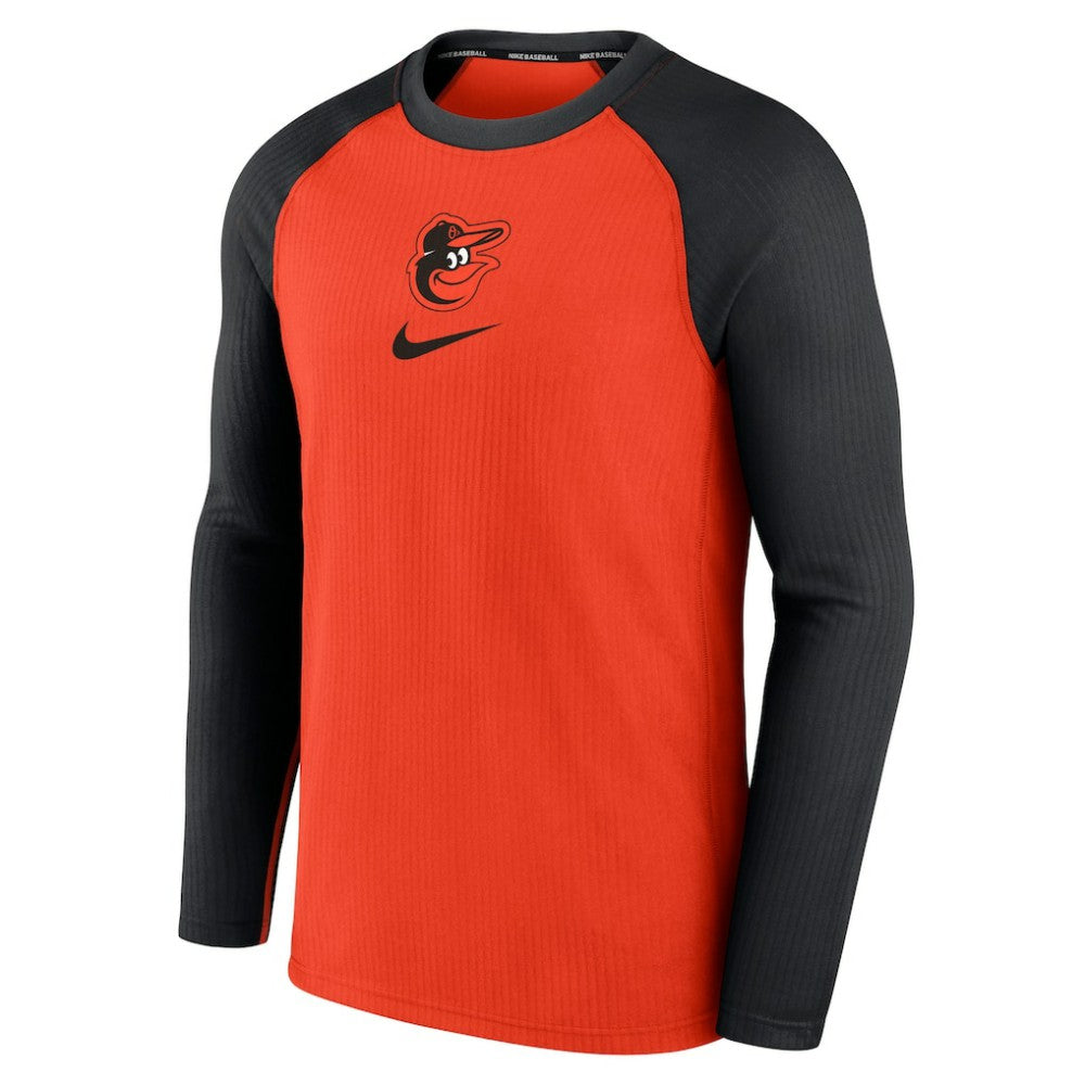 MLB Baltimore Orioles Nike Authentic Collection Game Raglan Performance Long Sleeve T-Shirt