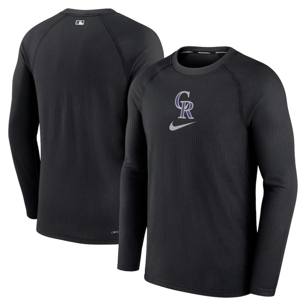MLB Colorado Rockies Nike Authentic Collection Game Raglan Performance Long Sleeve T-Shirt
